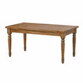 Mesa de comedor de madera maciza marrón 150x90x75 cm