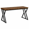 Escritorio de madera con patas metálicas en X 120x60x75 cm