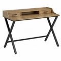 Escritorio de madera y metal negro 120x60x90 cm